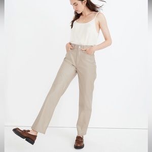 Madewell The Perfect Vintage Straight Jean: Faux Leather Edition
